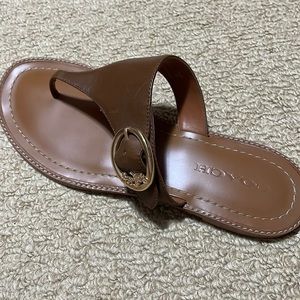 Coach Lesli leather sandal